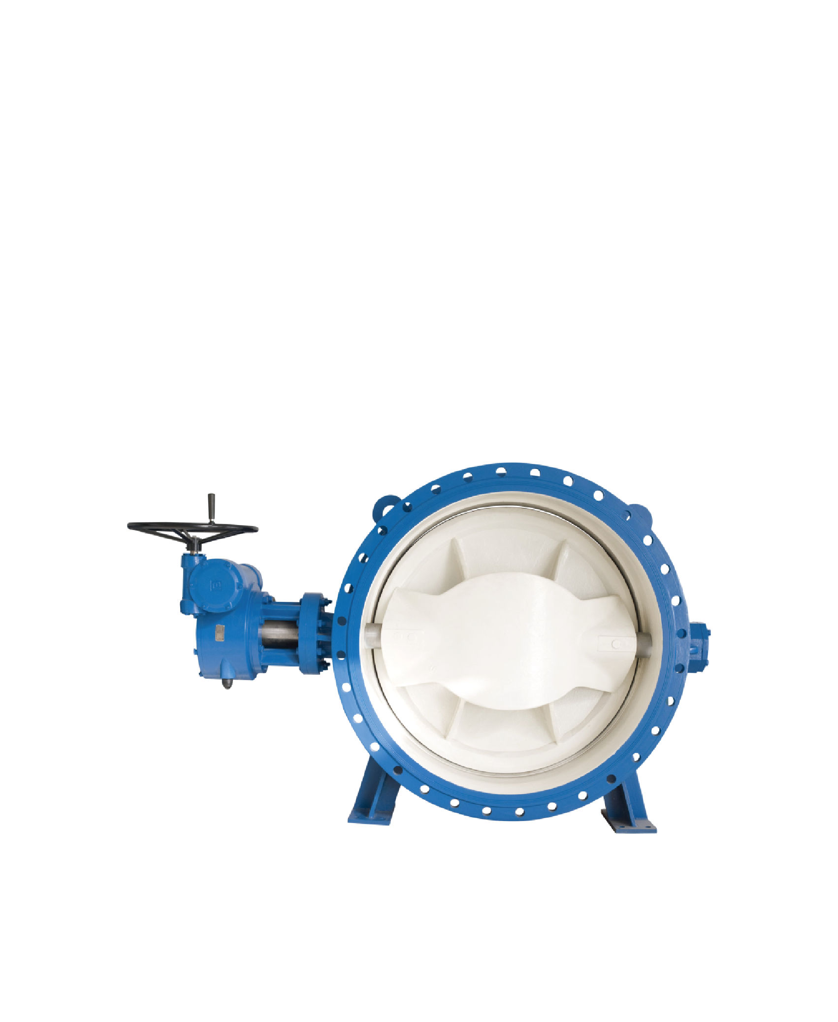 DB, DC Type Soft Sealed Double Eccentric Manual Flange Butterfly Valve